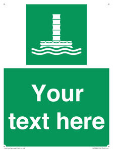 Custom sign safe condition Evacuation chute 